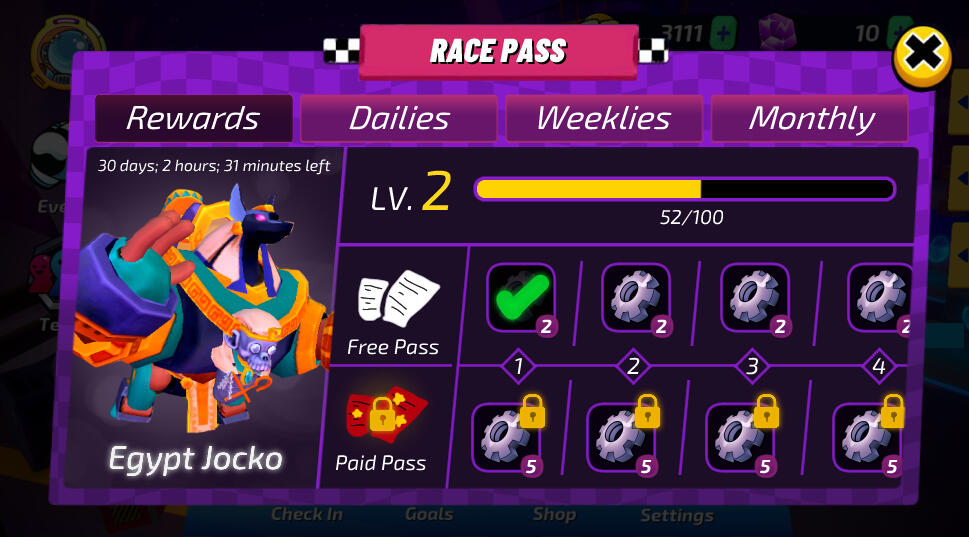 Race Pass (merging daily quest system and expanding it)